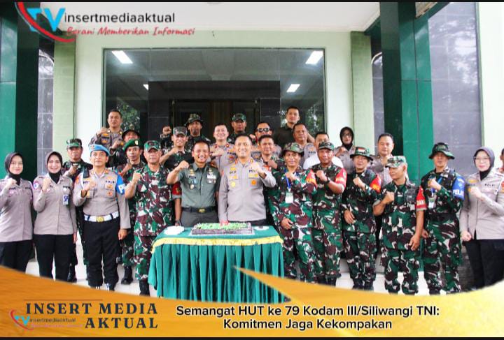 Dengan Semangat HUT ke 79 Kodam III/Siliwangi TNI dan Polri di Bogor Komitmen Jaga Kekompakan